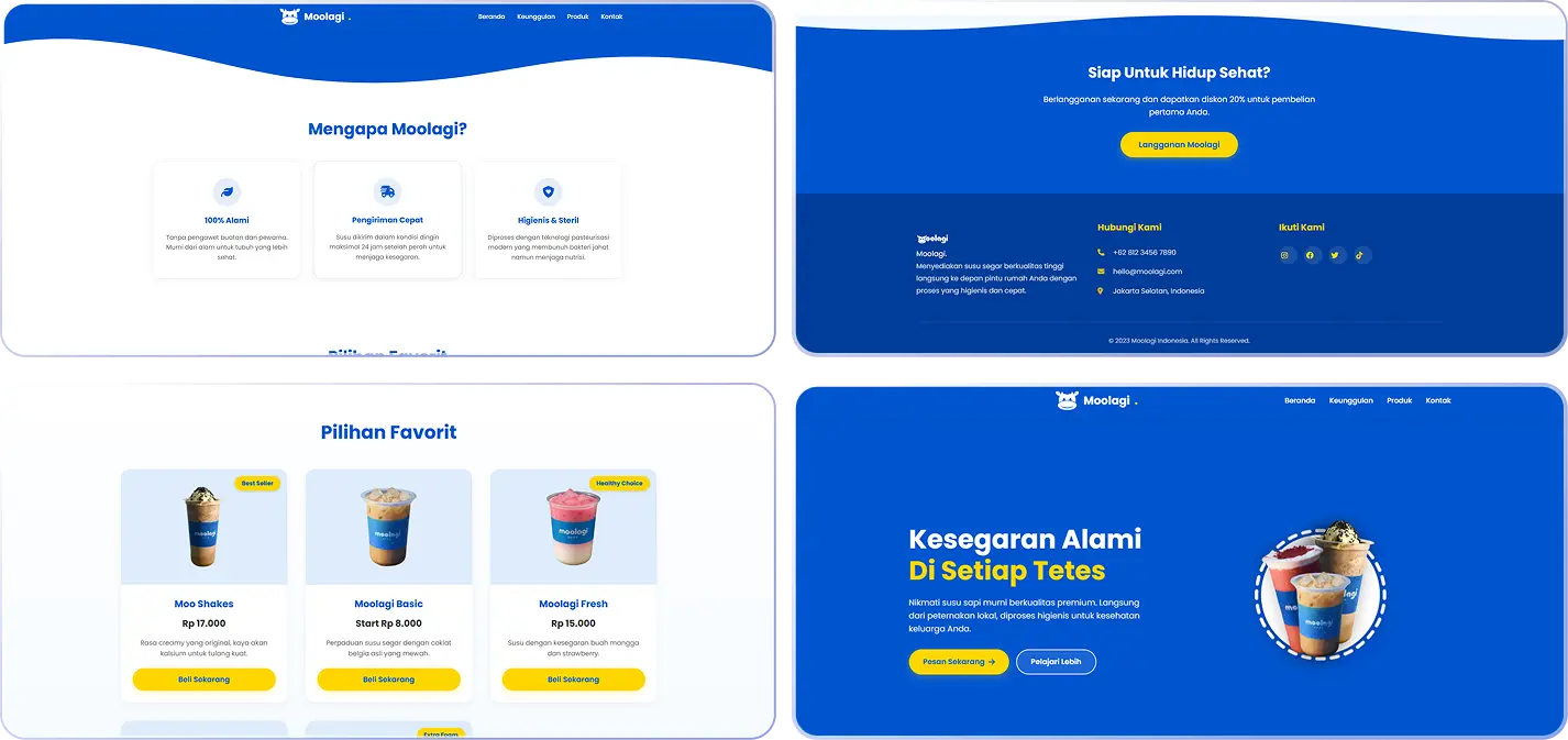 MOOLAGI landing page interface